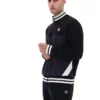 Schwarze „Tie Breaker“-Jacke mit Trichterkragen