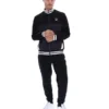 Schwarze „Tie Breaker“-Jacke mit Trichterkragen