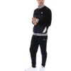 Schwarze „Tie Breaker“-Jacke mit Trichterkragen