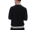 Schwarze „Tie Breaker“-Jacke mit Trichterkragen