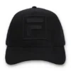 Schwarze Turo Large F-Box Tonal bestickte Wildleder-Kappe mit Mesh-Rückseite