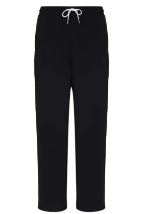 Schwarze Ventisei-Hose mit geradem Bein