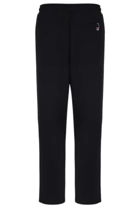 Schwarze Ventisei-Hose mit geradem Bein