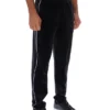 Schwarze Wella-Velourshose mit geradem Bein