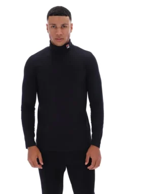 Schwarzer 19th Classic Rollkragenpullover