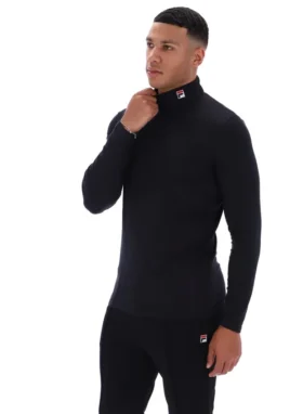 Schwarzer 19th Classic Rollkragenpullover