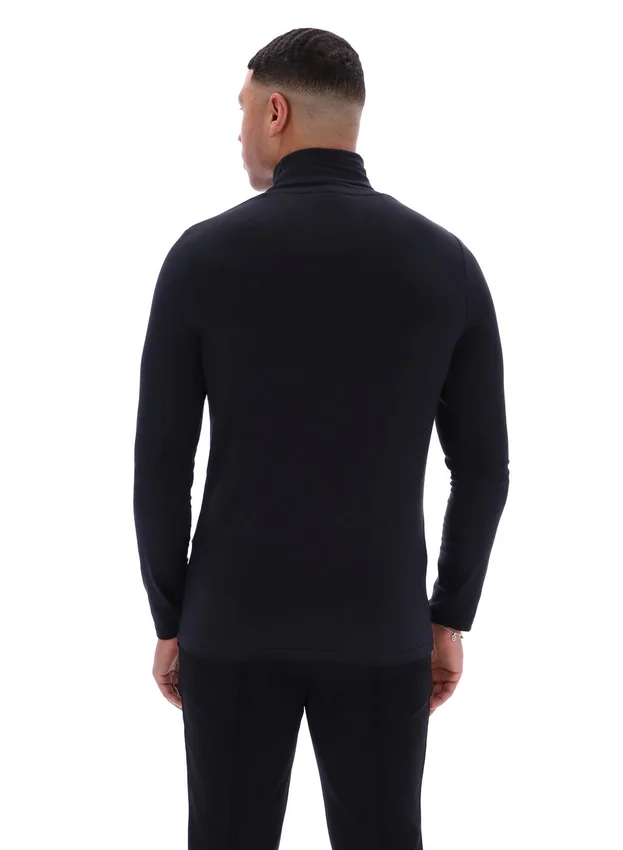 Schwarzer 19th Classic Rollkragenpullover