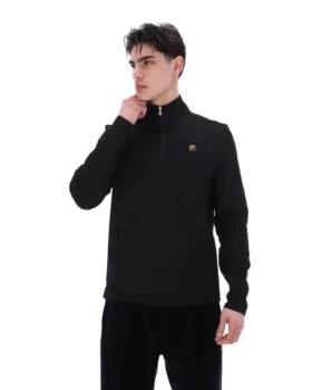 Schwarzer Hogan 1/4-Reißverschluss-Pullover