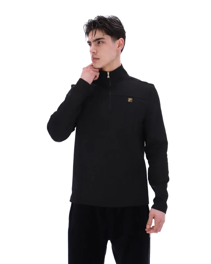 Schwarzer Hogan 1/4-Reißverschluss-Pullover