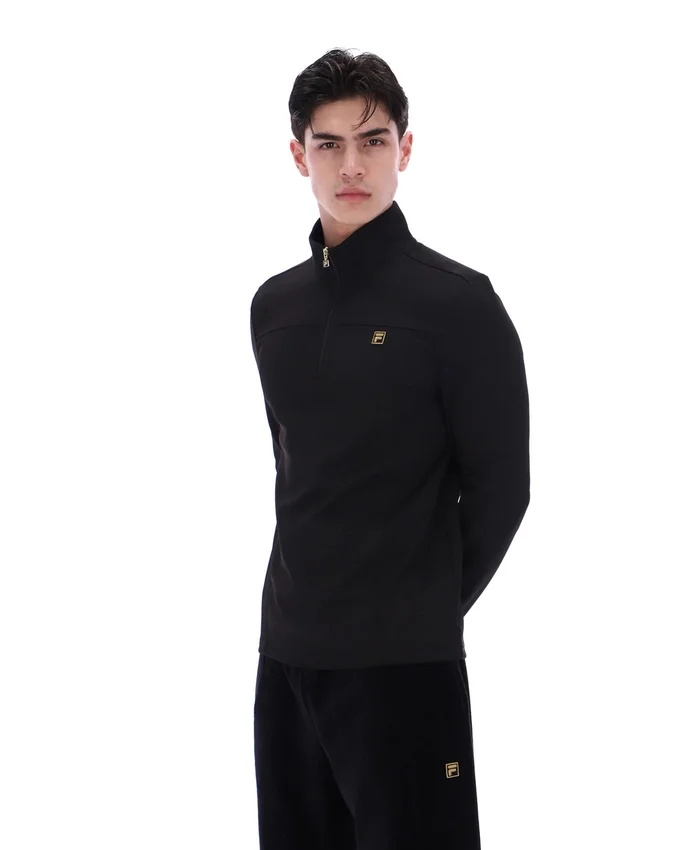 Schwarzer Hogan 1/4-Reißverschluss-Pullover