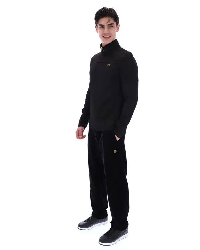 Schwarzer Hogan 1/4-Reißverschluss-Pullover