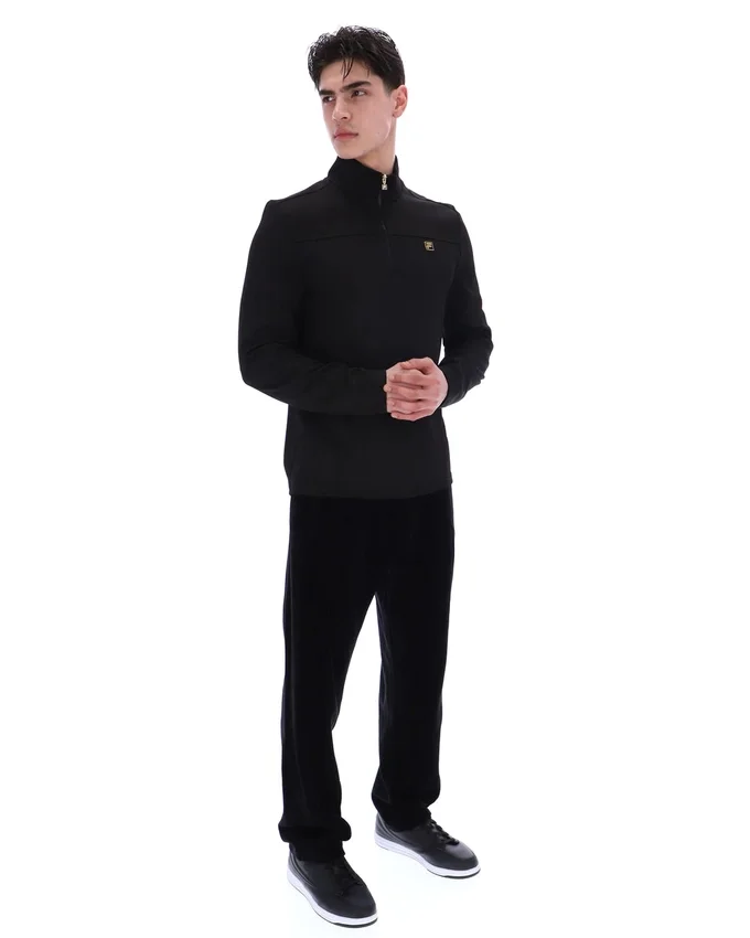 Schwarzer Hogan 1/4-Reißverschluss-Pullover