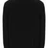 Schwarzer Stevie-Strickpullover mit 1/4-Reißverschluss, Trichterkragen und strukturierter Optik