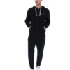 Schwarzer Tenconi-Kapuzenpullover mit Reißverschluss