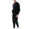 Schwarzer Tenconi-Kapuzenpullover mit Reißverschluss
