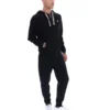 Schwarzer Tenconi-Kapuzenpullover mit Reißverschluss