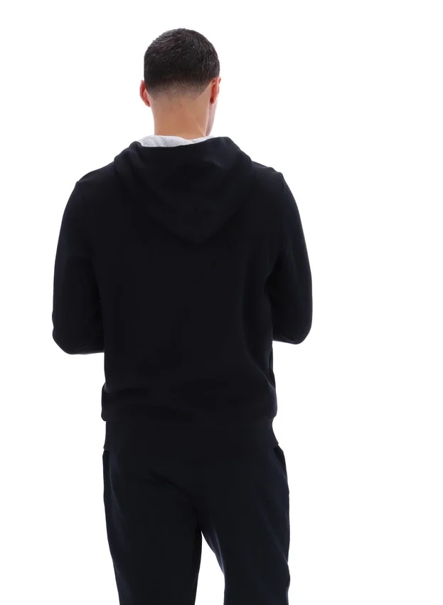 Schwarzer Tenconi-Kapuzenpullover mit Reißverschluss