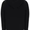 Schwarzer Tenconi-Kapuzenpullover mit Reißverschluss