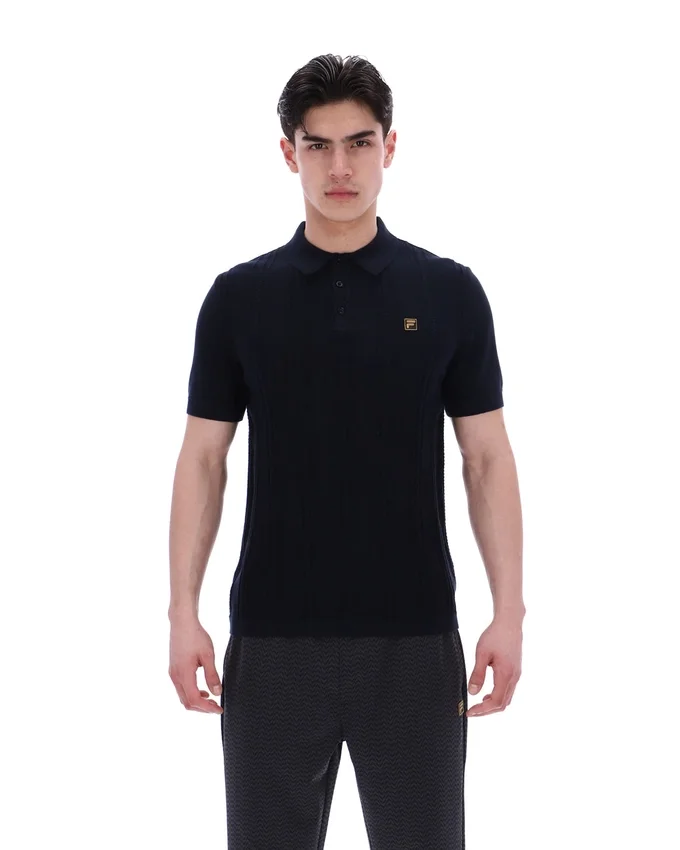Schwarzes Barns Strick-Polo