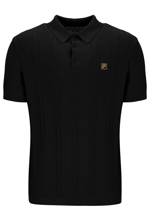 Schwarzes Barns Strick-Polo