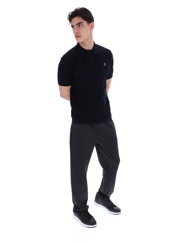 Schwarzes Barns Strick-Polo