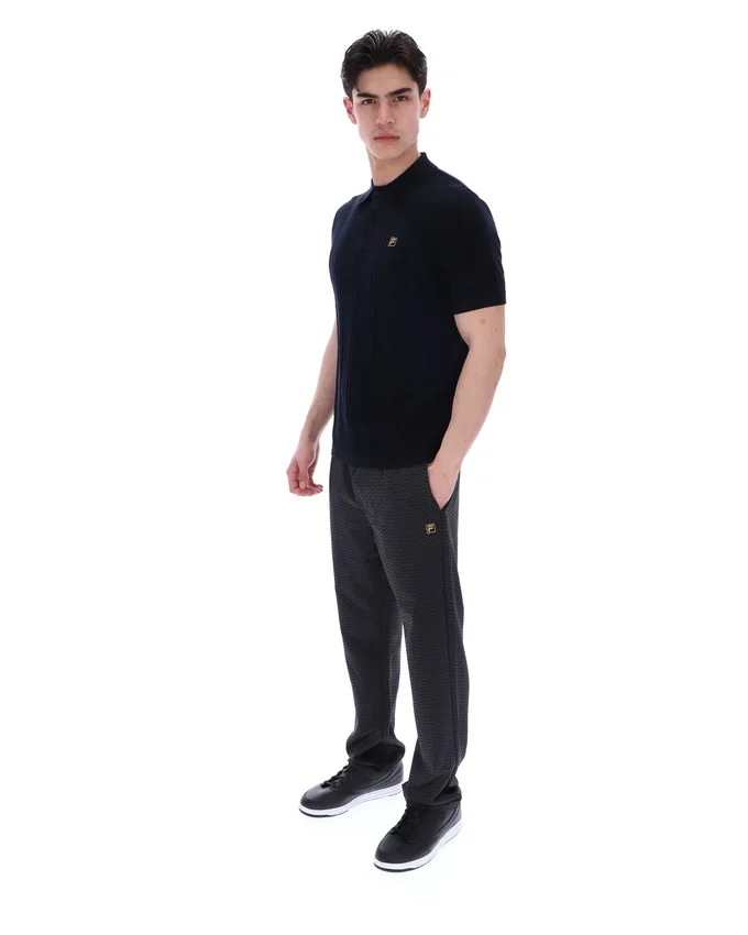 Schwarzes Barns Strick-Polo