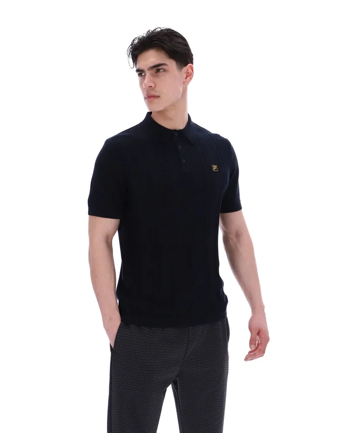 Schwarzes Barns Strick-Polo