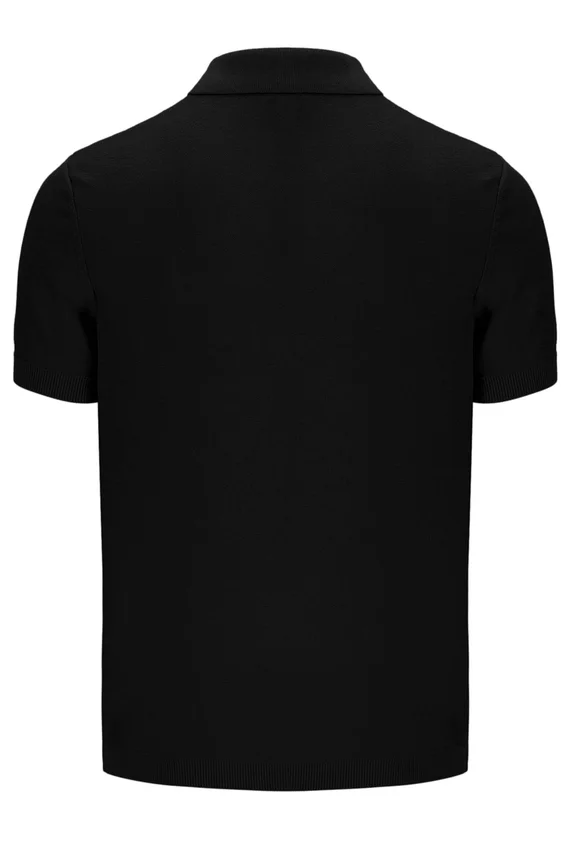Schwarzes Barns Strick-Polo