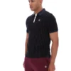 Schwarzes BB1 Classic Vintage gestreiftes Polohemd