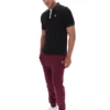 Schwarzes BB1 Classic Vintage gestreiftes Polohemd