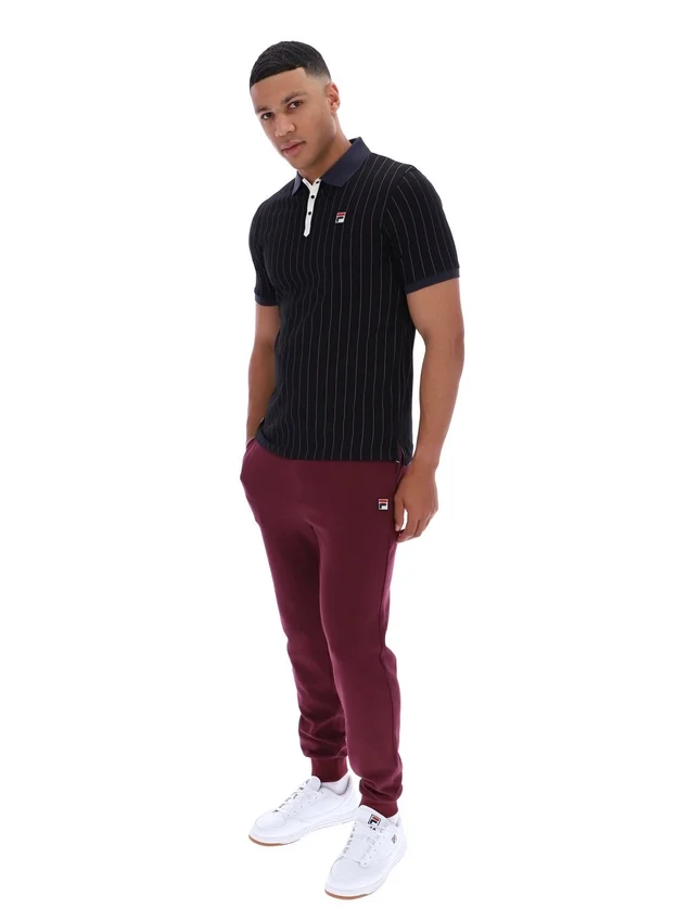 Schwarzes BB1 Classic Vintage gestreiftes Polohemd