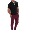 Schwarzes BB1 Classic Vintage gestreiftes Polohemd