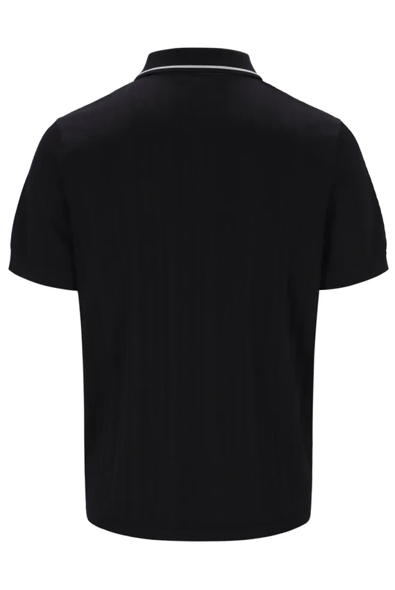 Schwarzes Casa Cable Zip Polo