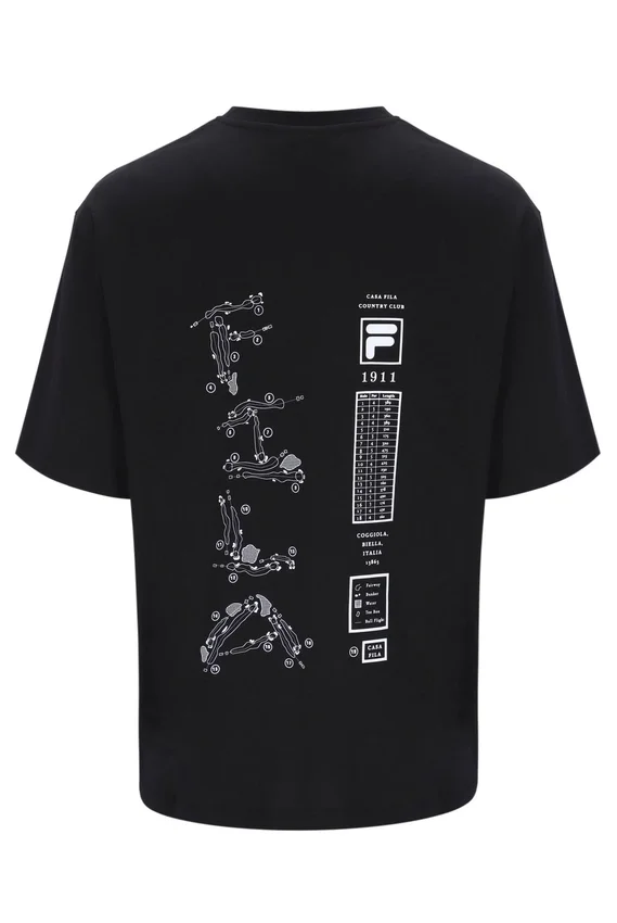 Schwarzes Casa Golf Map T-Shirt