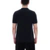 Schwarzes Castello-Polohemd aus Jacquard-Strick mit Reißverschluss