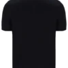 Schwarzes Castello-Polohemd aus Jacquard-Strick mit Reißverschluss