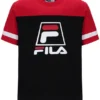 Schwarzes Damon Cut-and-Sew-T-Shirt