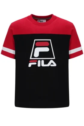Schwarzes Damon Cut-and-Sew-T-Shirt