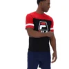 Schwarzes Damon Cut-and-Sew-T-Shirt