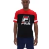 Schwarzes Damon Cut-and-Sew-T-Shirt