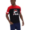 Schwarzes Damon Cut-and-Sew-T-Shirt