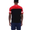 Schwarzes Damon Cut-and-Sew-T-Shirt