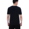 Schwarzes „Don“ T-Shirt aus strukturiertem Strick