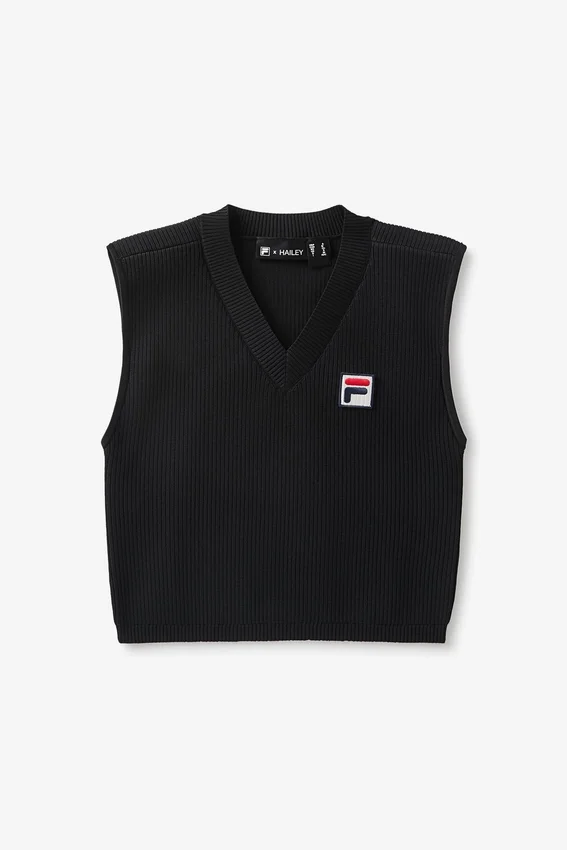 Schwarzes Fila x Hailey Baby-Tanktop