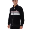 Schwarzes gestreiftes Malakai-Trainingsjacke