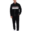 Schwarzes gestreiftes Malakai-Trainingsjacke