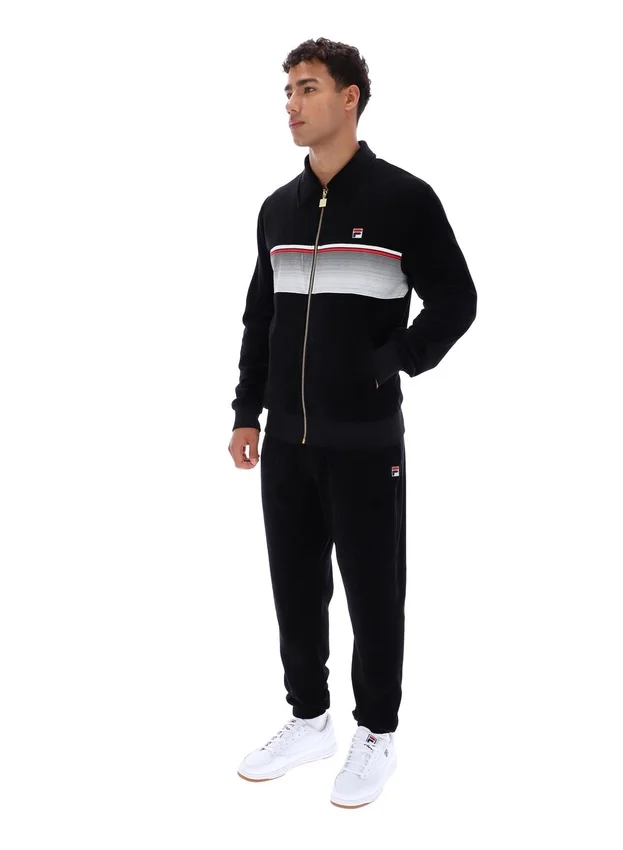 Schwarzes gestreiftes Malakai-Trainingsjacke