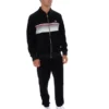 Schwarzes gestreiftes Malakai-Trainingsjacke