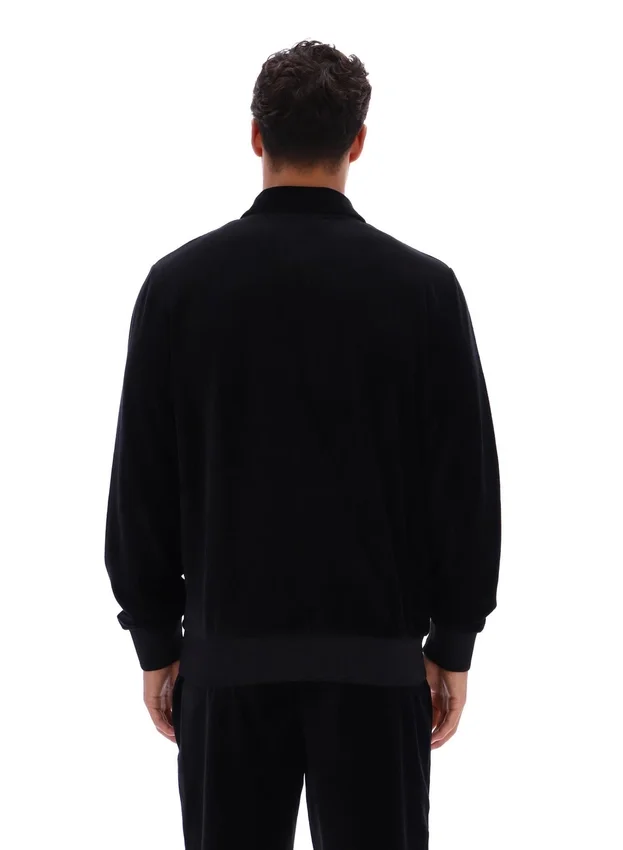 Schwarzes gestreiftes Malakai-Trainingsjacke