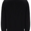 Schwarzes gestreiftes Strick-Polohemd „Kobe“